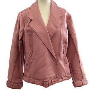 Ashley Stewart Women's Faux Fur Pink Jacket Coat Size 18/20